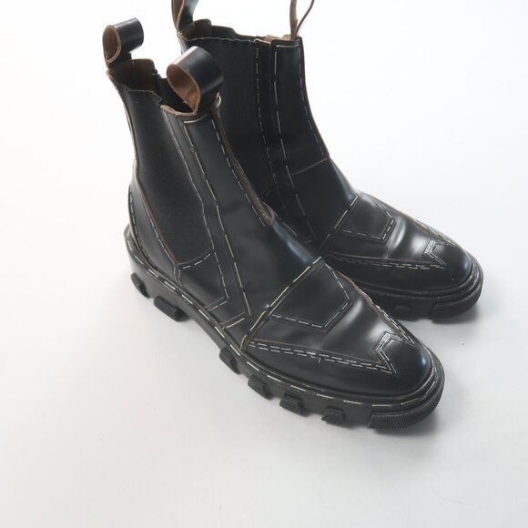 Balenciaga Staple Leather Chelsea Boots Black 39.5 - Picture 3 of 13